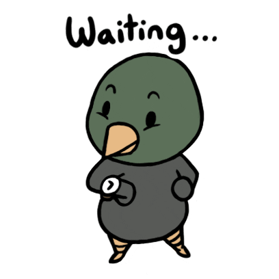 time waiting Sticker by Aminal Stickers