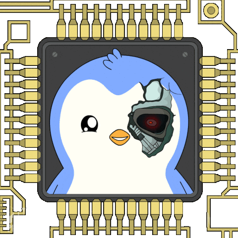 Artificial Intelligence Penguin Sticker by Pudgy Penguins