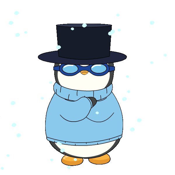 Freezing Ice Cube Sticker by Pudgy Penguins