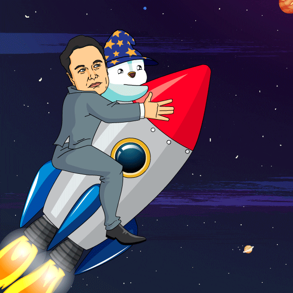 Rocket Ship Mooning GIF by Pudgy Penguins