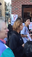 Women Protest Outside Trump Campaign Office in Philadelphia
