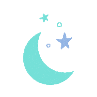 Blue Moon Stars Sticker by Hello Bello