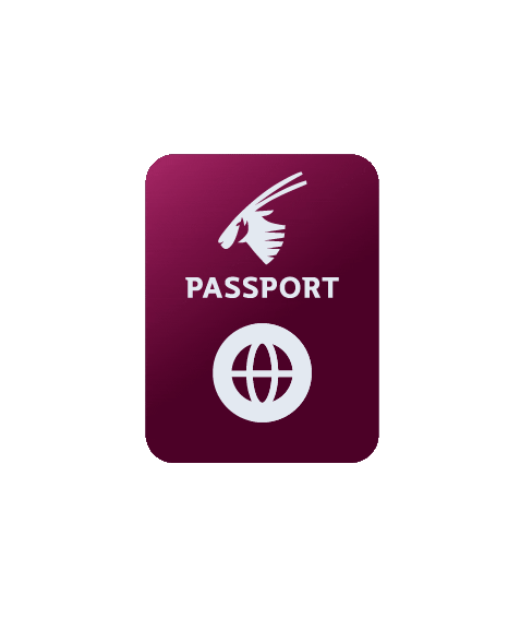 qatarairways giphyupload travel airline passport Sticker
