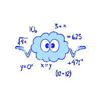 learnwithnumerade thinking math number geometry Sticker