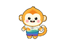 Torch Relay Monkey Sticker by The World Games