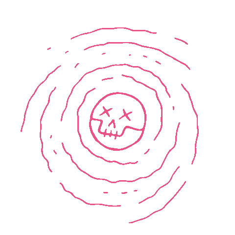 pinktaco pink drink miami skull Sticker