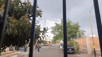 Funnel Cloud Seen During Storm Over Guadalajara in Mexico's North