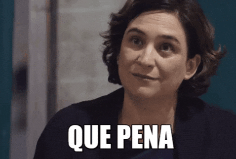 BarcelonaEnComu giphygifmaker pena que pena colau GIF