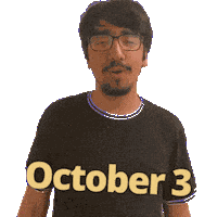 October 3 Sticker