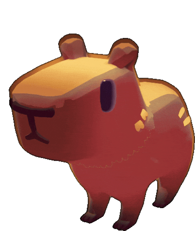 Shock Capybara Sticker by Kitten Cup Studio