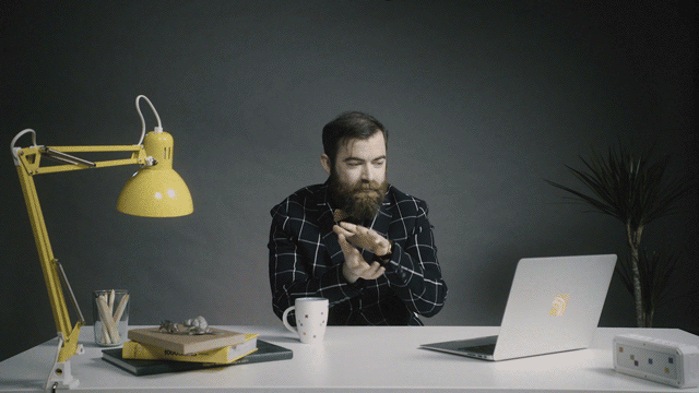 hipster talking GIF