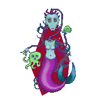 Sinkopa mermaid underwater octopus sinkopart Sticker