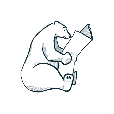 Oursicate reading newspaper polar bear oursicate GIF