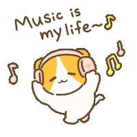 dreamncat music cat kitty kitten Sticker