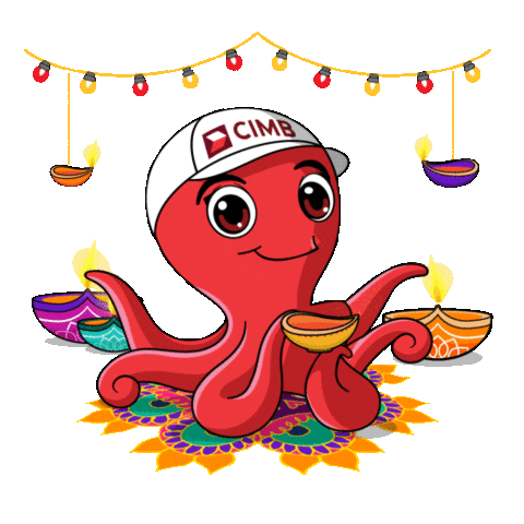 Diwali Octo Sticker by CIMB Bank