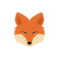 Fox Orange Sticker