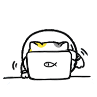 Working White Cat Sticker by CR8 Consultancy