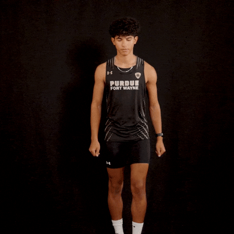 Flexing Track And Field GIF by Purdue Fort Wayne Athletics