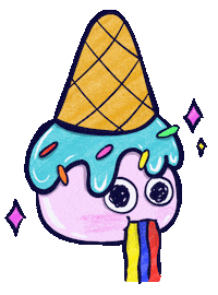 Ice Cream Love Sticker by Katharine Kow