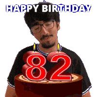 82 Birthday Sticker