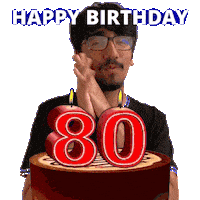 80 Years Old Sticker