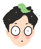 Surprised Oh Man Sticker by Patricia Tjandra