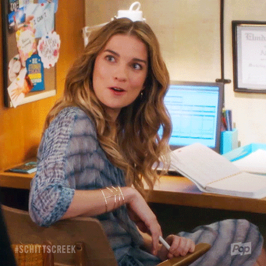 Shocked Dan Levy GIF by Schitt's Creek