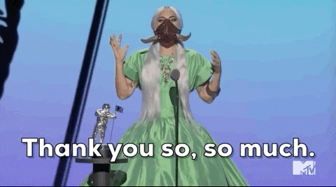 Lady Gaga Thank You GIF by 2020 MTV Video Music Awards