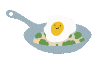 Fried Egg Cooking Sticker by yessiow