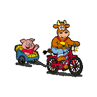 Bike Driving Sticker by Bauernhofurlaub.de