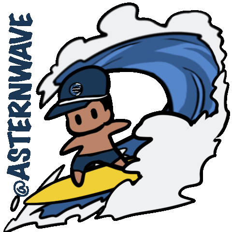 asternwave wave ocean surf surfing Sticker