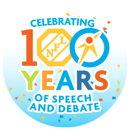100 Years Confetti Sticker by National Speech & Debate Association
