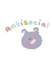 ohhkaydoodles ant braces antisocial dont bug me Sticker