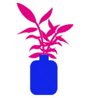Plant Vase Sticker by Basha Market