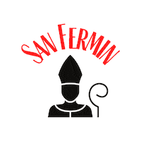 San Fermin Fiestas Sticker by la librería de la estafeta