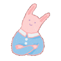 Monya2410 smile sleepy rabbit 토끼 Sticker