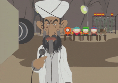 osama bin laden microphone GIF by South Park 
