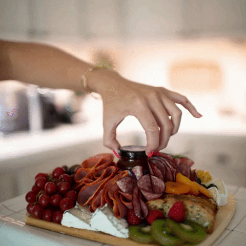jgee288 giphygifmaker jelly charcuterie cheese board GIF