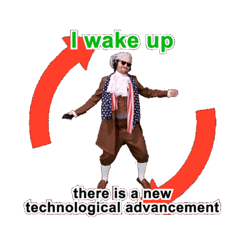 I Wake Up Tech Sticker