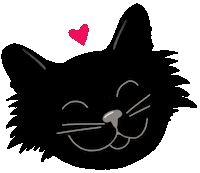 Black Cat Heart Sticker by HeARTs Speak