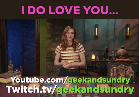 geekandsundry giphygifmaker love you board games geek and sundry GIF