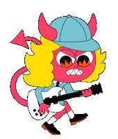 wearetado rock demon acdc angus Sticker