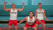 working out gong show GIF by Virzi Triplets