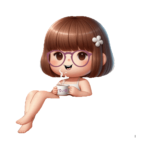 Coffee-Break Girl Sticker
