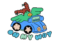 On My Way Sticker