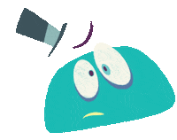 luisgadear animation cartoon scary scared Sticker