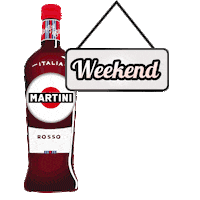 Weekend Drinking Sticker by Martini