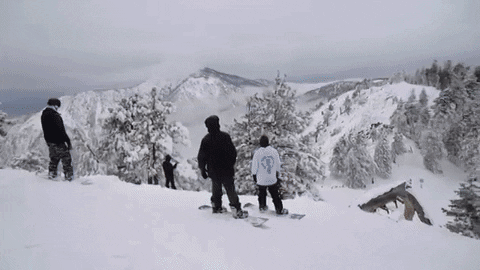 mthigh giphygifmaker snow california high GIF
