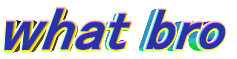 Bro What Sticker by GIPHY Text