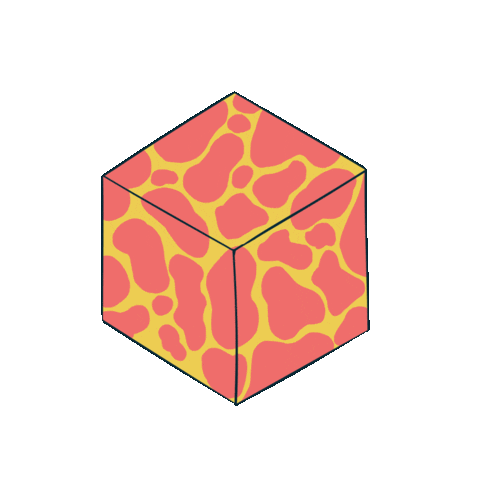 Cube Kube Sticker by Sørveiv